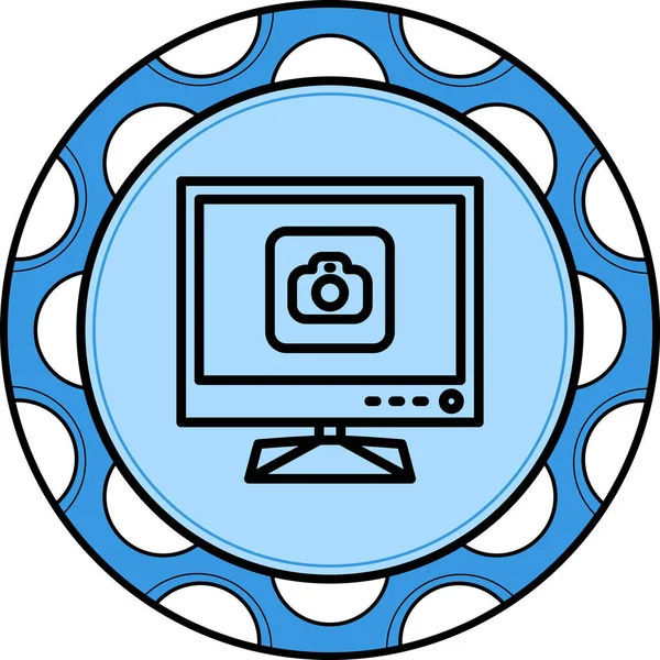 TV Kamerası Sofistike Özel Vektör Sanatı Nesnesi