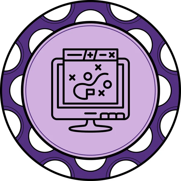 Strateji modern simgesinin vektör çizimi