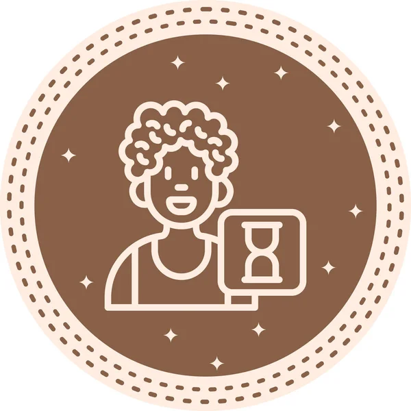 Kullanıcı Kum Saati Zarif Dijital Tasarım Sembolü