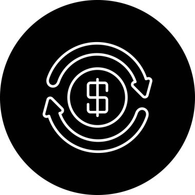 Yatırım konsepti simgesi, vektör illüstrasyonu basit tasarım