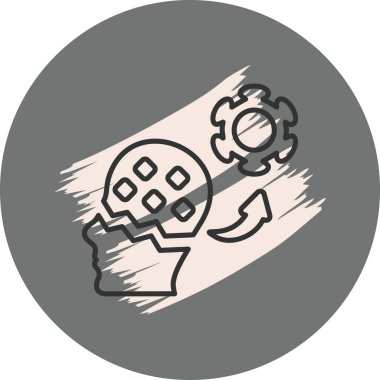 Makine Öğrenme Web simgesi vektör çizimi