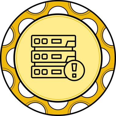 Uyarı Satırı Simgesi, Vektör İllüstrasyonu