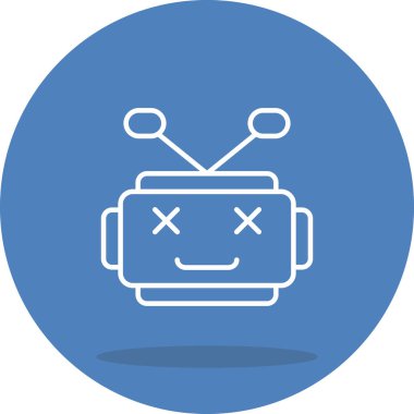 Bot simgesi, vektör illüstrasyonu basit tasarım