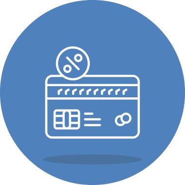 Kredi Kartı Çizgisi Simgesi Basit Görüntü Beyaz Arkaplanda İzole Edildi