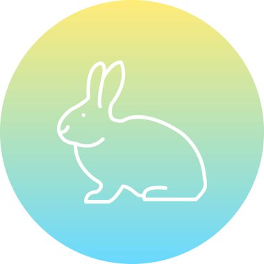 Tavşan simgesi vektör çizimi