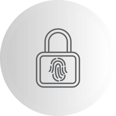 Akıllı Kilit web simgesi vektör çizimi
