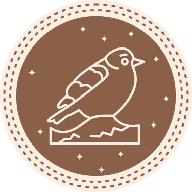 Avrupa Sığırcık ikonu vektör illüstrasyon tasarımı