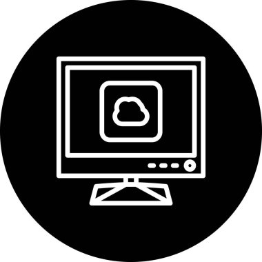 TV Bulutu Zarif Modern Yaratıcı Sanat Sembolü