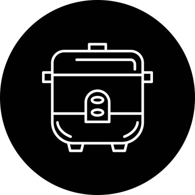 Rice Cooker web simgesi vektör illüstrasyonu