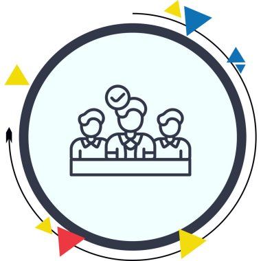 takım web simgesi vektör illüstrasyonu