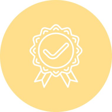 Rozet simgesi, vektör illüstrasyonu basit tasarım