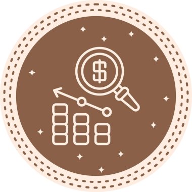 Pazar Analizi web simgesi vektör illüstrasyonu