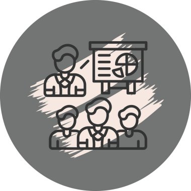 sunum web simgesi vektör illüstrasyonu