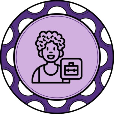 Kullanıcı Evrak Çantası Premium Çağdaş Düz Vektör Özelliği