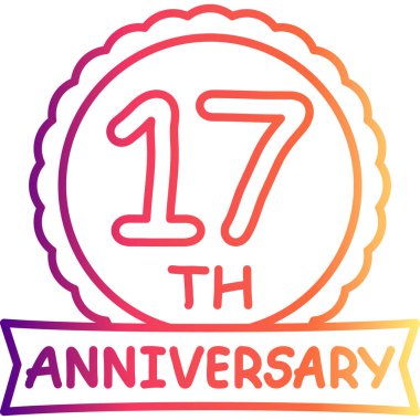 7. yıl dönümü ikonu. Uygulamalar için logo