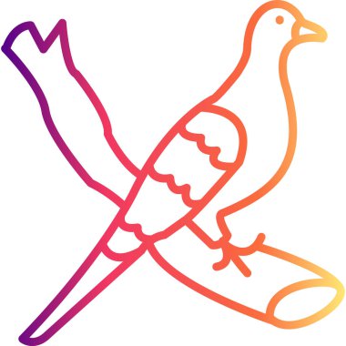 Benekli Güvercin Ayrı Modern Dijital Tasarım Elemanı