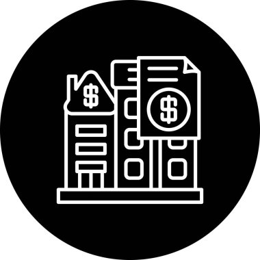 Banka Zarif Profesyonel Düz Grafik Sembolü