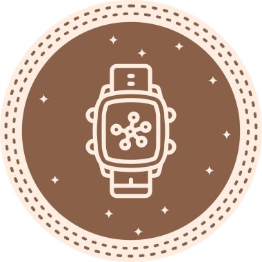 Akıllı Saat Ağı Eşsiz Yenilikçi Dijital Grafik Sembolü