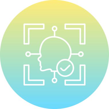 Yüz Tanıma Dinamik Modern Yaratıcı Vektör Varlığı