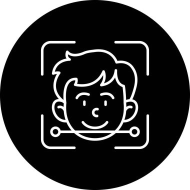 Yüz Tarayıcı Dinamik Modern Yaratıcı Vektör Varlığı