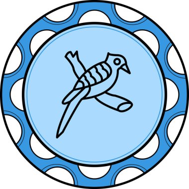 Saygın Quetzal ikon vektör illüstrasyon tasarımı