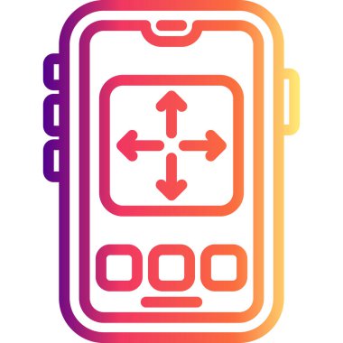 akıllı telefon simgesi, vektör illüstrasyonu basit tasarım