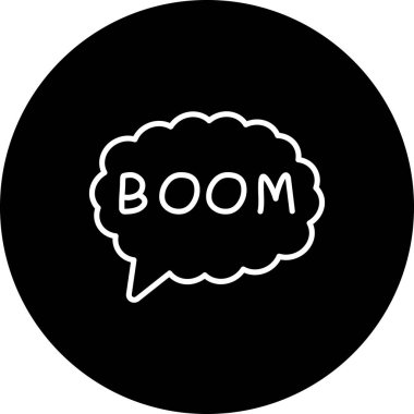 Konuşma balonu çizgisi simgesi, metin basit illüstrasyonlu web etiketi