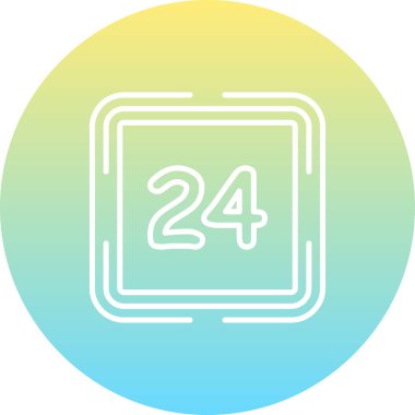 24 Web simgesi vektör illüstrasyonu