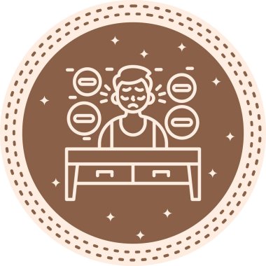 Negatif Düşünce Simgesi, Basit İllüstrasyon