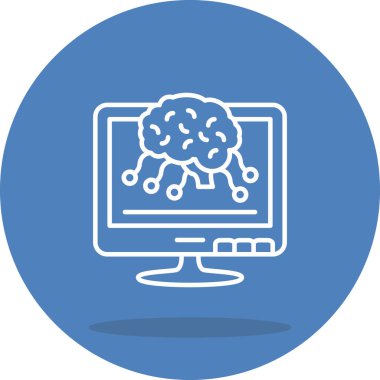 Yapay zeka satırı simgesi, vektör çizim