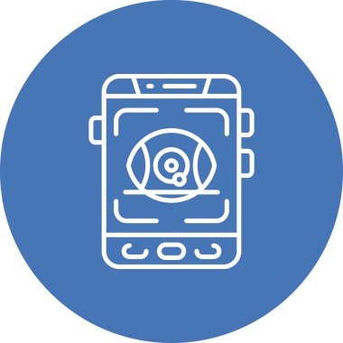 Retinal Tarama Web simgesi vektör çizimi