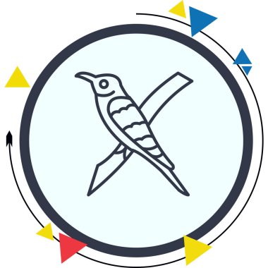 Avrupa Arı yiyici ikon vektör çizimi tasarımı