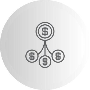 Yatırım konsepti simgesi, vektör illüstrasyonu basit tasarım