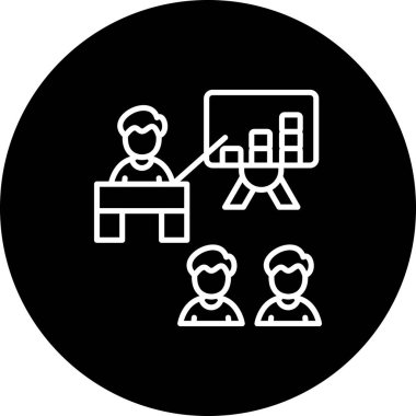 sunum web simgesi vektör illüstrasyonu