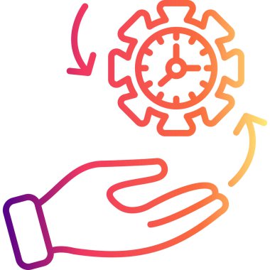 Zaman Yönetimi Modern Dengeli Markalaştırma Vektörü Sembolü