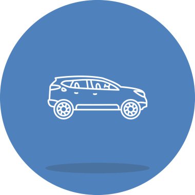 SUV ve Crossovers Eşsiz Düz Dijital Tasarım Nesnesi