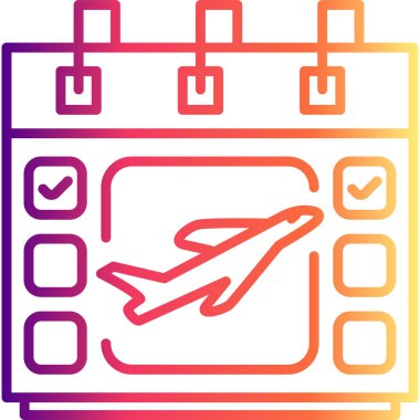 Schdule Asgari Düz Vektör İllüstrasyonu