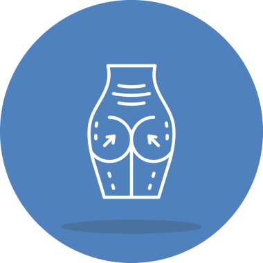 Estetik Cerrahi Yüksek Çözünürlüklü Düz Tasarım Sembolü