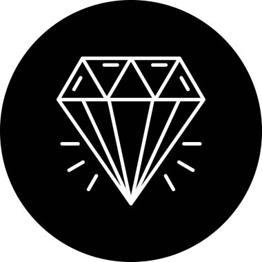 elmas satırı simgesi, vektör çizim