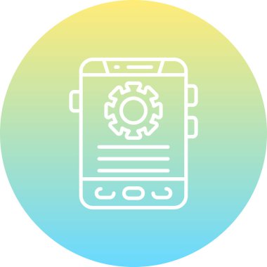 akıllı telefon simgesi, vektör illüstrasyonu basit tasarım