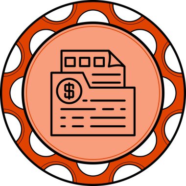 Belge Simgesi. Web Kullanımı için Basit Vektör İllüstrasyonu.