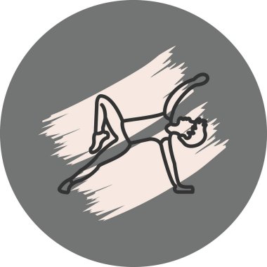 Vahşi şey simgesi, yoga uygulamaları için uygun logo