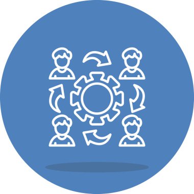 Takım çalışması Şık Dijital Tasarım Sembolü