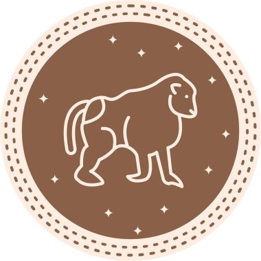 Babun ağ simgesi vektör illüstrasyonu