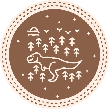 Jurasik ağ simgesi vektör illüstrasyonu