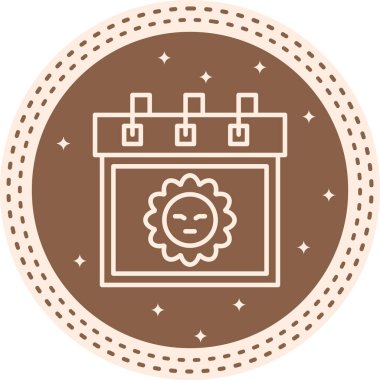 Yaz Takvimi Yaratıcı Yüksek Çözünürlük Grafiksel Elementi