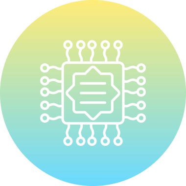 Cpu Chip Yaratıcı Eşsiz Markalaştırma Vektörü Elemanı