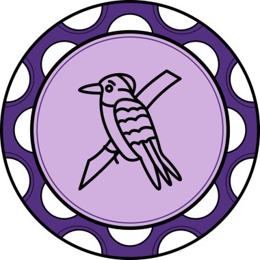 Beyaz Boğazlı Kingfisher Gelişmiş İşlevsel Web Arayüzü Sembolü