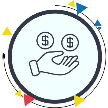 Para Biçimli Yaratıcı Tasarım Elementi Ver