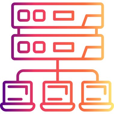 Yerel Alan Ağı Ayrı Modern Dijital Tasarım Elemanı